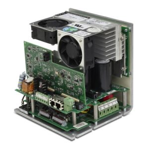 A refurbished SOLD IP- DCR600V15A-R2 CEDI Power Controller with exposed circuit boards, electronic components, cooling fans, and terminal connections mounted on a metal base—ideal for LM6000 gas turbine applications.